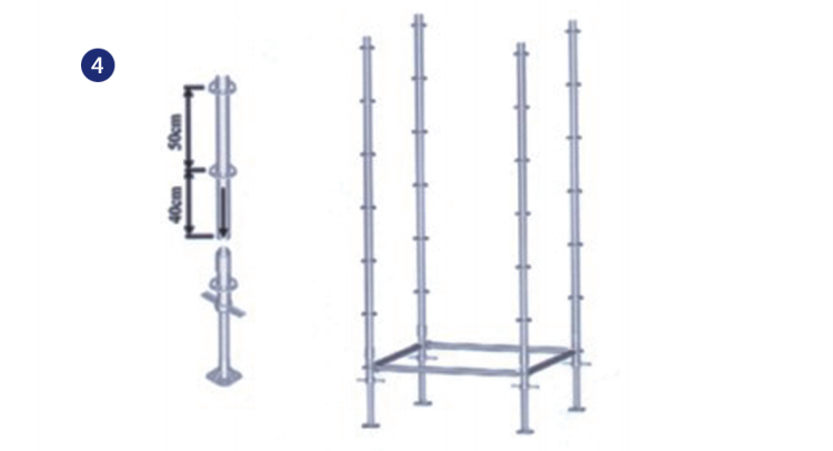 Assembly Steps for Rosette Scaffolding