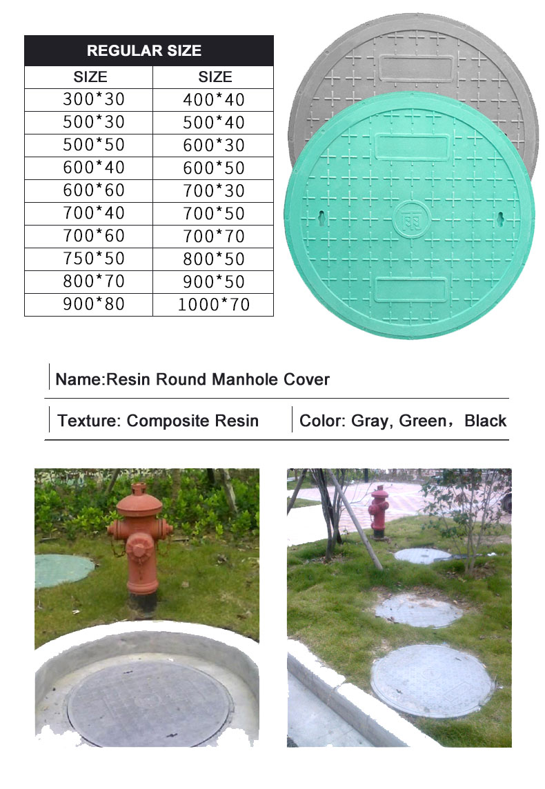 Resin composite manhole cover