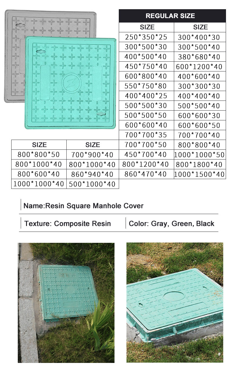 Resin composite manhole cover