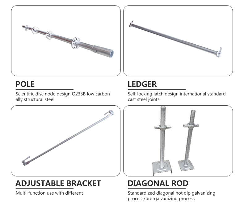 Rosette multi-functional scaffolding