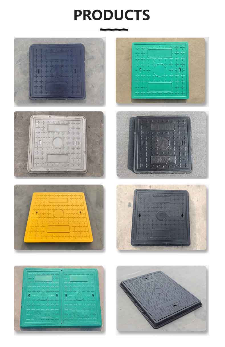 Square resin manhole cover